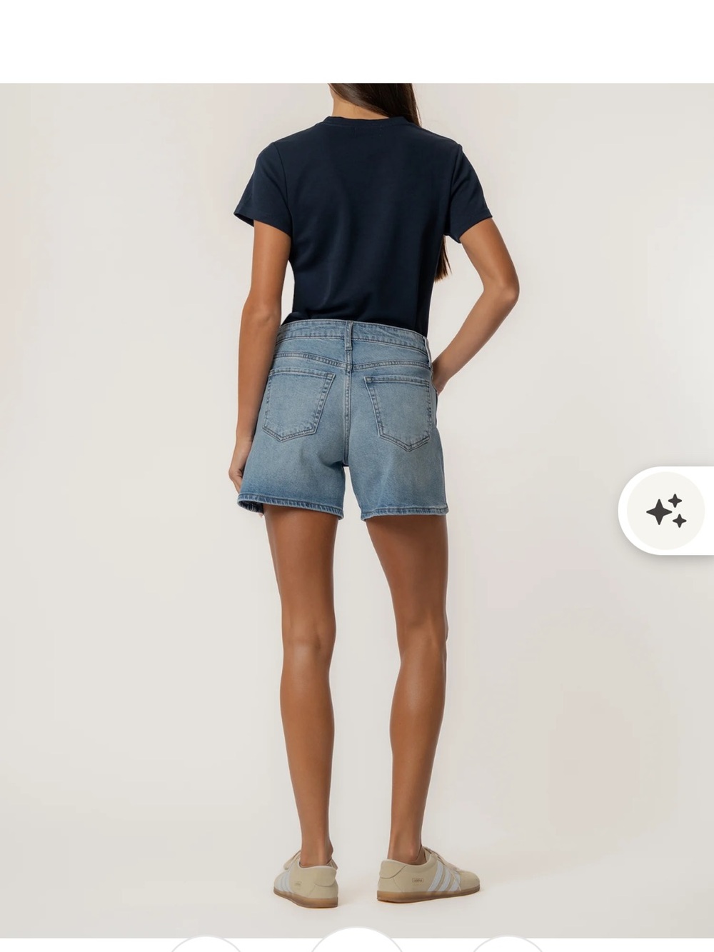 Kut from the Kloth Jane high rise peaceful wash Denim Shorts - Picture 3 of 9